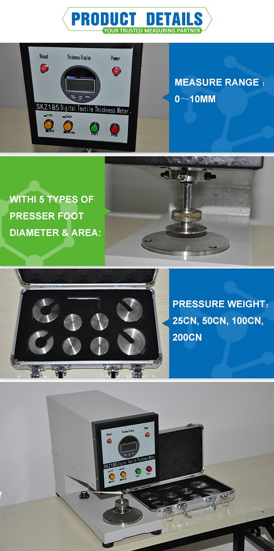 Цифровой толщиномер текстиля SKZ185